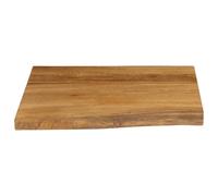 HEFZGDB Plateau de table avec bord d'arbre - 40 x 40 x 3,8 cm - En bois massif de manguier - Plan de travail - Table à manger pour bureau, salle de conférence, salle d'étude, cuisine