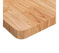 HEFZGDB Plateau de table carré marron clair 50 x 50 x 4 cm en chêne traité Table de cuisine, plan de travail de cuisine, table à manger pour cuisine, salle d'étude, bureau, salle de conférence