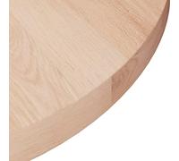HEFZGDB Plateau de table rond Ø 30 x 2,5 cm - En chêne massif non traité - Plan de travail - Table à manger pour cuisine, bureau, salle d'étude, salle de conférence