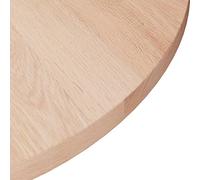 HEFZGDB Plateau de table rond Ø 40 x 1,5 cm - En chêne massif non traité - Plan de travail - Table à manger pour cuisine, bureau, salle d'étude, salle de conférence