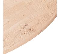 HEFZGDB Plateau de table rond Ø 70 x 1,5 cm - En chêne massif non traité - Plan de travail - Table à manger pour cuisine, bureau, salle d'étude, salle de conférence