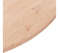 HEFZGDB Plateau de table rond Ø 90 x 1,5 cm - En chêne massif non traité - Plan de travail - Table à manger pour cuisine, bureau, salle d'étude, salle de conférence