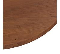 HEFZGDB Plateau de table rond marron foncé Ø 90 x 1,5 cm - En bois de chêne traité - Plan de travail - Table à manger pour cuisine, bureau, salle d'étude, salle de conférence