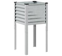 HEFZGDB Pot de fleurs 45 x 45 x 88 cm en acier galvanisé - Grand pot de fleurs d'extérieur - Grand pot de fleurs pour intérieur - Pour balcon, cour, parc, terrasse