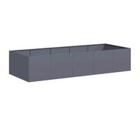 HEFZGDB Pot de fleurs - Anthracite - 200 x 80 x 40 cm - En acier - Grand pot de fleurs - Grand pot de fleurs d'intérieur - Pour parc, terrasse, jardin, balcon