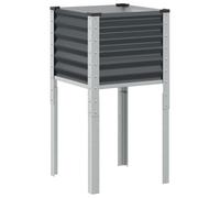 HEFZGDB Pot de fleurs anthracite - 45 x 45 x 88 cm - En acier - Grand pot de fleurs d'extérieur - Grand pot de fleurs pour l'intérieur - Pour balcon, cour, parc, terrasse