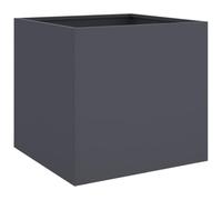 HEFZGDB Pot de fleurs anthracite - 49 x 47 x 46 cm - En acier - Petit pot de fleurs - Grand pot de fleurs d'intérieur - Pour jardin, balcon, cour, terrasse