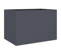 HEFZGDB Pot de fleurs anthracite - 62 x 40 x 39 cm - En acier - Petit pot de fleurs - Grand pot de fleurs d'intérieur - Pour jardin, balcon, cour, terrasse