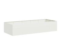 HEFZGDB Pot de fleurs blanc - 200 x 80 x 40 cm - En acier - Grand pot de fleurs - Grand pot de fleurs pour l'intérieur - Pour parc, terrasse, jardin, balcon