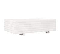 HEFZGDB Pot de fleurs blanc - 90 x 60 x 26,5 cm - En bois massif de pin - Grand pot de culture - Pour l'intérieur - Pour balcon, parc, jardin, terrasse