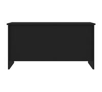 HEFZGDB Table basse noire - 102 x 55,5 x 52,5 cm - En bois - Table de salon moderne - Petite table TV - Table basse pour cour, balcon, salon, café