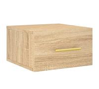 HEFZGDB Table de chevet murale en chêne Sonoma - 35 x 35 x 20 cm - Armoire de salon, vitrine, cuisine, pharmacie, cuisine, bar - Pour salle de rangement, salon, bureau, chambre à coucher