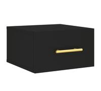 HEFZGDB Table de chevet murale noire - 35 x 35 x 20 cm - Armoire de salon, vitrine, cuisine, pharmacie, cuisine, bar - Pour salle de rangement, salon, bureau, chambre à coucher