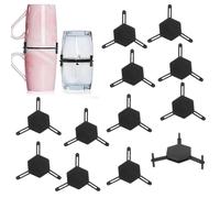 HeFZiYMOZaDP 12 Pièces Empileur De Tasse Organisateur,De Tasses À Café Porte Tasses À Café,Empilable Support pour Tasses d'eau en Verre pour Tasses pour Économiser De l'espace