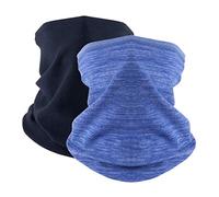 HEGCOIIE 2 Pièces Cache Cou Tubulaire Hiver pour Homme et Femme, Tour de Cou Polaire Coupe-Vent Unisexe Multifonction Bandeau Écharpe pour Moto, Ski, Cyclisme et d'autres Sports de Plein air…