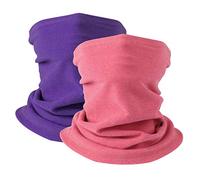 HEGCOIIE 2 Pièces Cache Cou Tubulaire Hiver pour Homme et Femme, Tour de Cou Polaire Coupe-Vent Unisexe Multifonction Bandeau Écharpe pour Moto, Ski, Cyclisme et d'autres Sports de Plein air