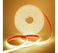 HEGEHE 12V Lumière au néon LED COB Autocollant, 320Leds/m IP68 étanche Super Lumineux Bandeau flexible Ruban LED Light Strip pour DIY, Chambre, Noël, Fête, Intérieur/Extérieur (Blanc naturel, 8M)