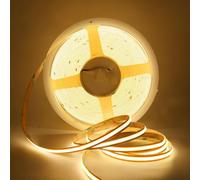 HEGEHE 12V Ruban LED COB (Cisaillement arbitraire), 528Leds/m Super Lumineux Bandeau flexible Ruban Décor LED Light Strip pour Escalier, Chambre, Noël, Fête, Intérieur (Blanc chaud, 3M)