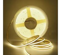 HEGEHE 12V Ruban LED COB (Cisaillement arbitraire), 528Leds/m Super Lumineux Bandeau flexible Ruban Décor LED Light Strip pour Escalier, Chambre, Noël, Fête, Intérieur (Blanc naturel, 5M)