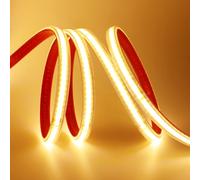 HEGEHE 220V COB Bande LED Autocollant, Découpe Tous les 10cm, Etanche Bande Lumineuse Super Lumineux 288 LEDS/M Flexible Bande lumière (Blanc chaud, 3M)