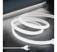 HEGEHE 230V Lumière au néon LED COB, 288 LEDs/m Ruban Led Flexible Néon Bande Led, IP65 Etanche Bande Lumineuse Super Lumineux pour Escalier, Chambre, Noël, Fête (Blanc, 24M)