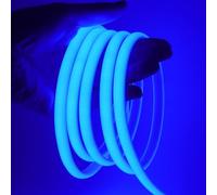 HEGEHE 230V Lumière au néon LED COB, 288 LEDs/m Ruban Led Flexible Néon Bande Led, IP65 Etanche Bande Lumineuse Super Lumineux pour Escalier, Chambre, Noël, Fête (Bleu, 7M)