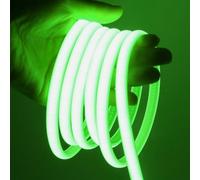 HEGEHE 230V Lumière au néon LED COB, 288 LEDs/m Ruban Led Flexible Néon Bande Led, IP65 Etanche Bande Lumineuse Super Lumineux pour Escalier, Chambre, Noël, Fête (Vert, 3M)