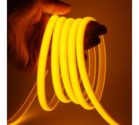 HEGEHE 230V Lumière au néon LED COB, 288 LEDs/m Ruban Led Flexible Néon Bande Led, IP65 Etanche Bande Lumineuse Super Lumineux pour Escalier, Chambre, Noël, Fête (Jaune d'or, 8M)