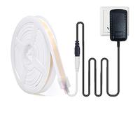 HEGEHE 5V Ruban LED Néon, 320 LEDS/M COB Bande LED IP65 Etanche Bande Lumineuse Super Lumineux Flexible Bande lumière pour Escalier, Chambre, Cuisine (Blanc Chaud, 3M)