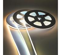 HEGEHE Mini 3MM Ruban LED COB Autocollant, 12V 384 LEDS/M Bande Lumineuse Super Lumineux Flexible Bande lumière pour DIY Projets D'éclairage Intérieur (Blanc, 3M)