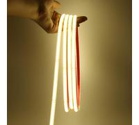 HEGEHE Ruban LED COB, 230V Haute Densité 240 LEDs/m Silicone Autocollant Etanche IP65 Bande LED Super Lumineuse LED Flex, Découpable tous les 10cm, pour Intérieur/Extérieur (Blanc naturel, 10M)