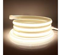 HEGEHE Ruban LED, COB Bande LED 220V avec Interrupteur IP65 Etanche Bande Lumineuse Super Lumineux 360 LEDS/M Ruban Flexible Strip (Blanc naturel, 15M)