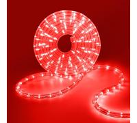 HEGEHE Tube lumineux à LED Extérieur, 36leds/m Tubes Lumineux Etanche IP65 Guirlande LED Tuyau Bande lumineuse pour jardin,fête,Noël,Clôture,Cour,Décoration éclairage (Rouge, 30M)