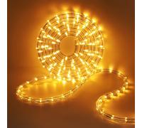 HEGEHE Tube lumineux à LED Extérieur, 36leds/m Tubes Lumineux Etanche IP65 Guirlande LED Tuyau Bande lumineuse pour jardin,fête,Noël,Clôture,Cour,Décoration éclairage (Jaune, 14M)