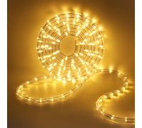 HEGEHE Tube lumineux à LED Extérieur, 36leds/m Tubes Lumineux Etanche IP65 Guirlande LED Tuyau Bande lumineuse pour jardin,fête,Noël,Clôture,Cour,Décoration éclairage (Blanc chaud, 10M)