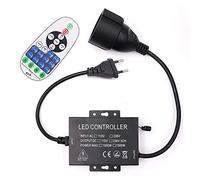 HEGEHE Variateur universel 220V, télécommande RF 23 touches + contrôleur 1500W, Modèle général pour bande LED 220V / Ampoules LED/Lumière artificielle