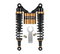 Hegeiisy 360mm 14.17 pouce 8mm printemps Vélo universel de saleté de scooter de quadruple de suspension arrière d'amortisseur de moto de moto pour CBR600 CBR400 CB500 YZF XC EXC XCF Noir Or