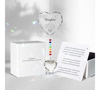 Hegelda Cadeau commémoratif pour la perte de sa fille - Attrape-soleil en cristal, cadeau de condoléances pour mère en deuil, père, fille au paradis, cadeau de condoléances pour la perte d'un enfant