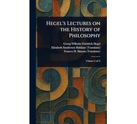 Hegel's Lectures on the History of Philosophy