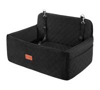 HEGGCOOE Siège auto pour chiens moyens/grands - Rehausseur pour animaux <25 kg ou 2 petits chiens, lit de voiture amovible et lavable pour siège arrière avec 2 laisses
