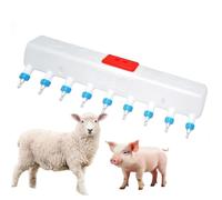 HEGGMKK Mangeoire À Lait De Chèvre Suspendue-6/7/9 Pièces, Température Constante 3-6H (35 ℃ -42 °C), Longueur : 78/80/90 Cm, Élargissement du Port De Remplissage, for L'élevage, L'élevage(9 Bits)