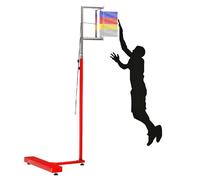 HEGGMKK Outil De Bâton De Test De Saut Vertical (1,7-3,6 M), Réglage De La Hauteur par Incrément De 10 Cm, Équipement D'entraînement De Saut en Hauteur, avec Base Remplissable De Sable,Red