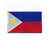 hegibaer Écusson thermocollant ou à coudre Motif drapeau des Philippines Manila Luzon 0114 A 40 x 25 mm