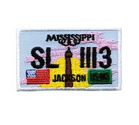 hegibaer Mississippi Plaque d'immatriculation USA US MS bundesstaaten Patch écusson thermocollant 0617