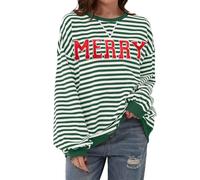 Hehangan Y2K Sweat à manches longues et col rond pour femme, Noir , L