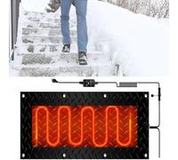 HEHEH Tapis de déneigement for escaliers extérieurs - Tapis antidérapants en Caoutchouc avec Cordon d'alimentation for Le déneigement et Le déglaçage en Hiver(40x120cmx1Pcs)