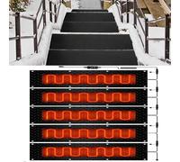 HEHEH Tapis de Fonte de Neige for escaliers extérieurs, Portes et allées - Antidérapants, imperméables et faciles à Installer(40x160cmx5Pcs)