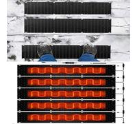 HEHEH Tapis de Fonte de Neige Haut de Gamme - Tapis de Fonte de Glace for allée extérieure avec Dispositif antidérapant, Cordon d'alimentation 360 W(40x160cmx5Pcs)