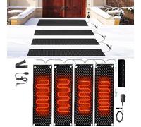 HEHEH Tapis de Fonte de Neige - Tapis de Passage antidérapant en Caoutchouc for l'extérieur en Hiver - Idéal for Les escaliers, Les Portes et Les allées(30x60cmx4Pcs)