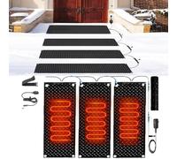 HEHEH Tapis de Fonte de Neige - Tapis de Passage antidérapant en Caoutchouc for l'extérieur en Hiver - Idéal for Les escaliers, Les Portes et Les allées(30x150cmx3Pcs)